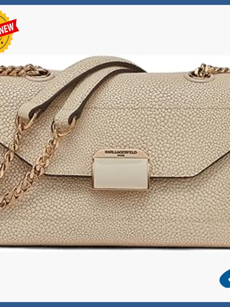 Leather Shoulder Bag With Chain Straps, Satchel Style, Medium Size